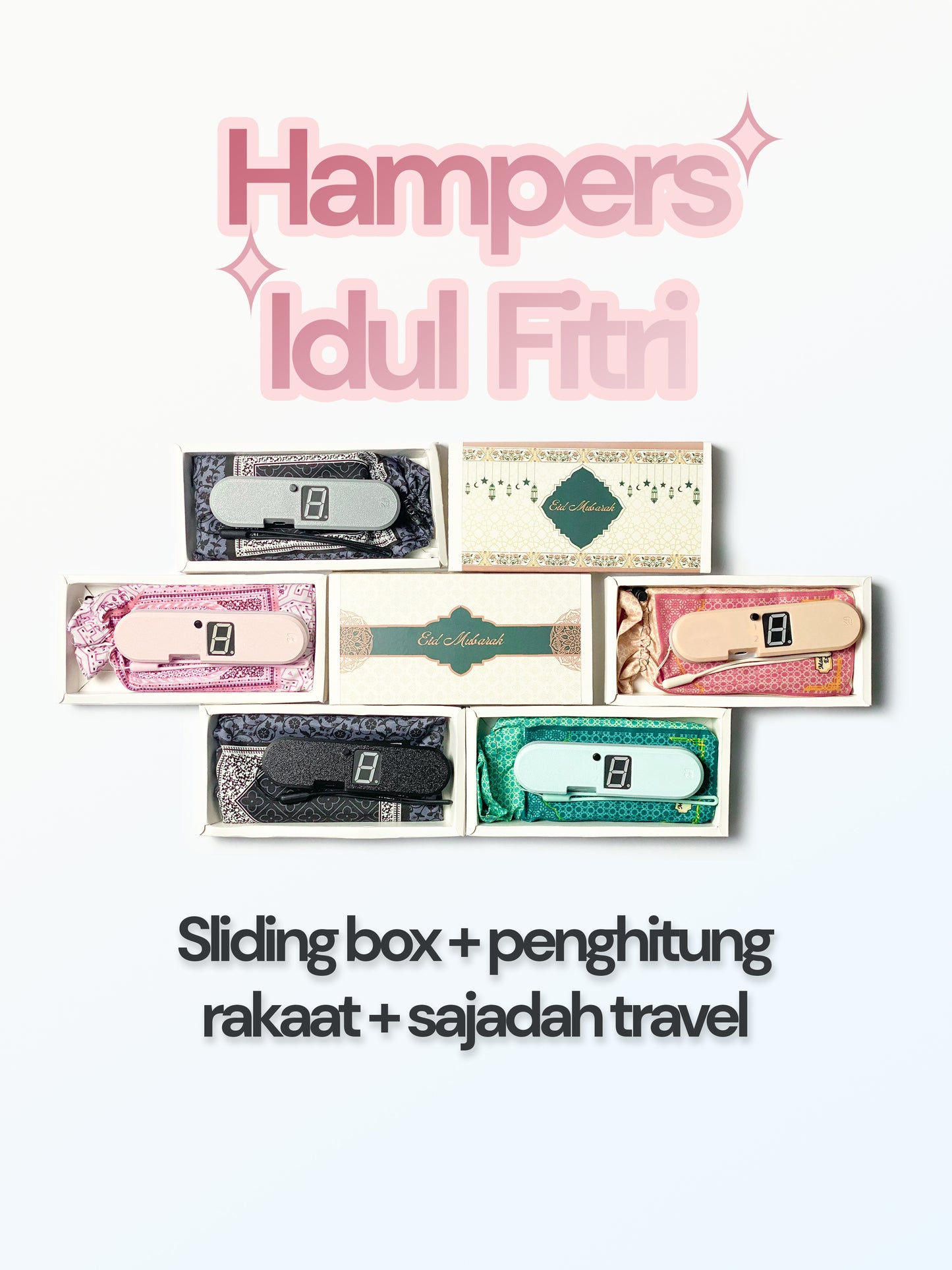 Gift set AHAD portable rakat counter + travel prayer mat